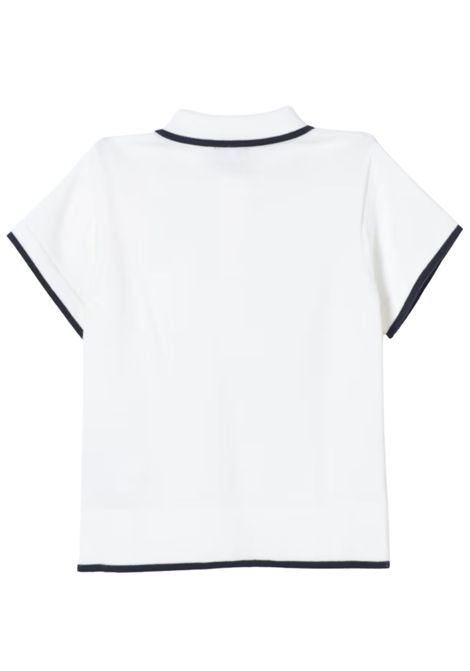 White cotton polo shirt for children FAY | FU9P01/SUBIANCO