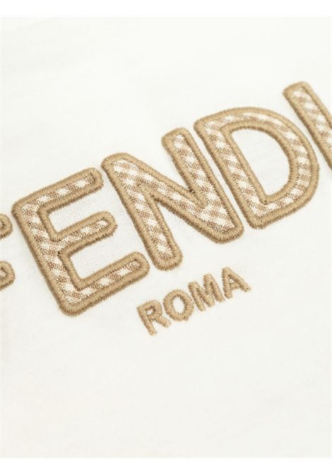 T-shirt neonato bianca in cotone FENDI | BMI255/MABIANCO