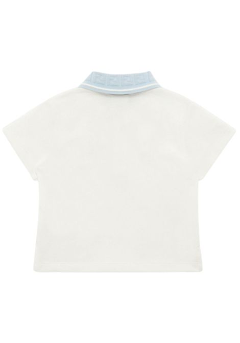 Polo neonato bianca in cotone FENDI | BMI257/MABIANCO