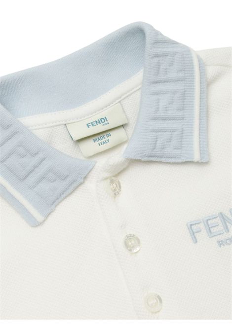 Polo neonato bianca in cotone FENDI | BMI257/MABIANCO