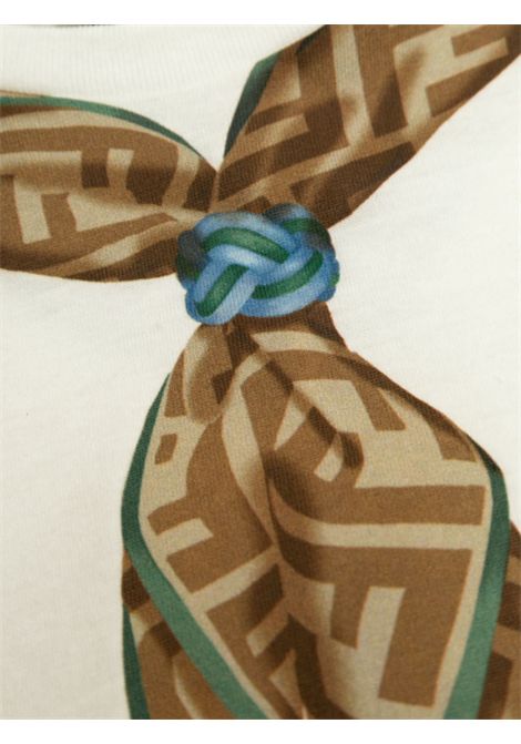 T-shirt neonato bianca in cotone FENDI | BMI258/MABIANCO
