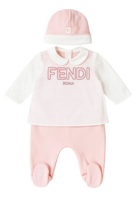 Completo neonata rosa in cotone FENDI | BUK086/MAROSA