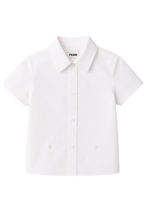 Camicia neonato bianca in cotone FENDI | CAMI001/MABIANCO