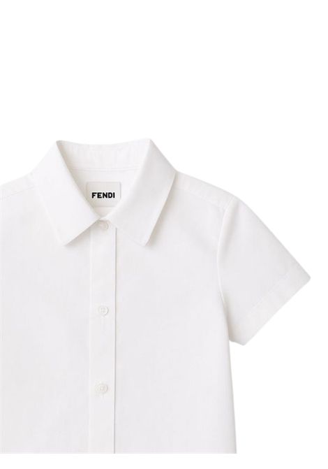 Camicia neonato bianca in cotone FENDI | CAMI001/MABIANCO