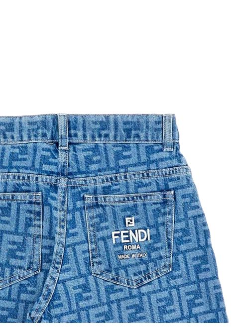 Bermuda bambino in cotone denim FENDI | JFF340/MADENIM