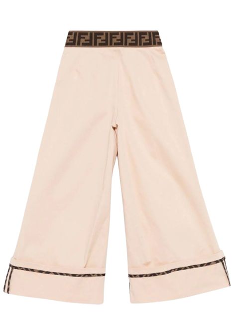 Pantalone bambina beige n cotone FENDI | JFF350/MABEIGE