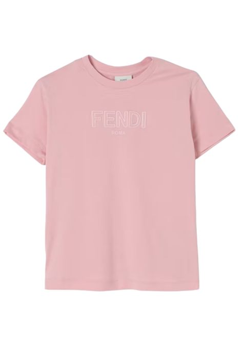 T-shirt bambina rosa in cotone FENDI | JFI365/MAROSA