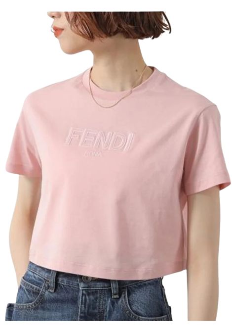 T-shirt bambina rosa in cotone FENDI | JFI365/MAROSA