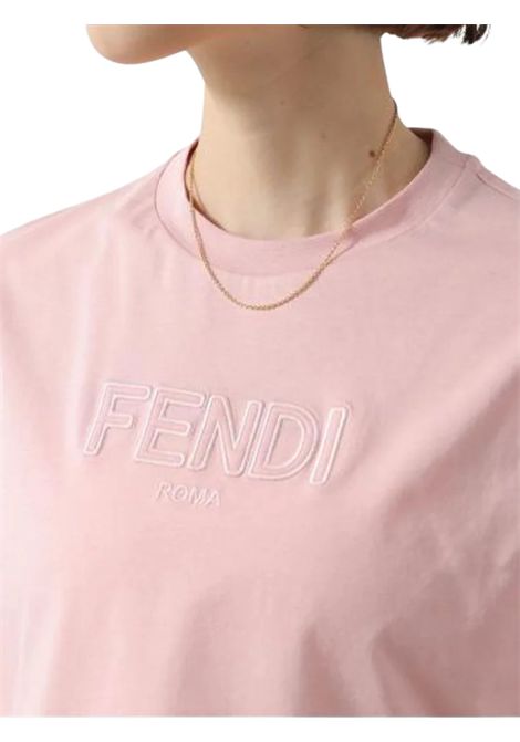 T-shirt bambina rosa in cotone FENDI | JFI365/MAROSA