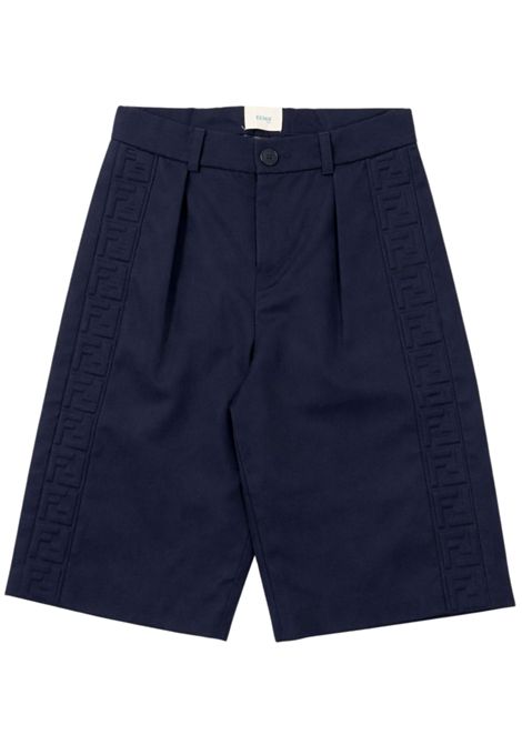 Bermuda bambino blu in lana FENDI | JMF376/MABLU
