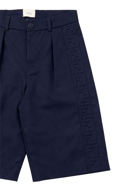 Bermuda bambino blu in lana FENDI | JMF376/MABLU