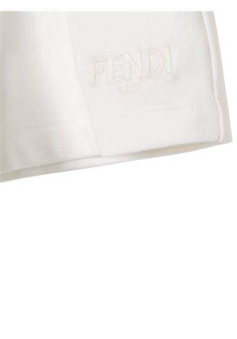 Bermuda bambino bianco in cotone FENDI | JMF503/CEBIANCO