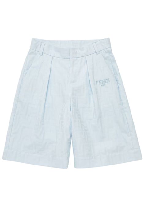 Blue cotton Bermuda shorts for children FENDI | JMF514/MAAZZURRO