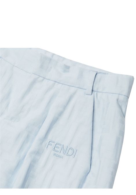 Blue cotton Bermuda shorts for children FENDI | JMF514/MAAZZURRO