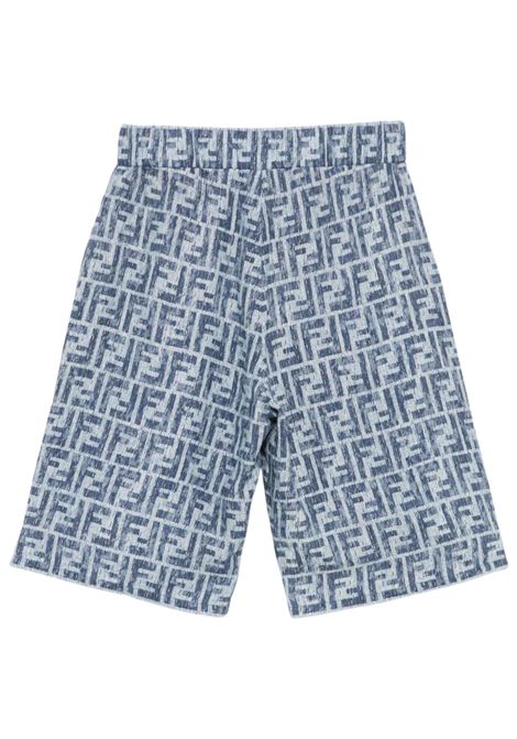 Bermuda bambino azzurro in lino FENDI | JMF531/CEAZZURRO