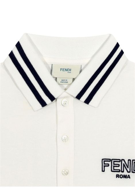 Polo bambino bianca in cotone FENDI | JMI464/CEBIANCO