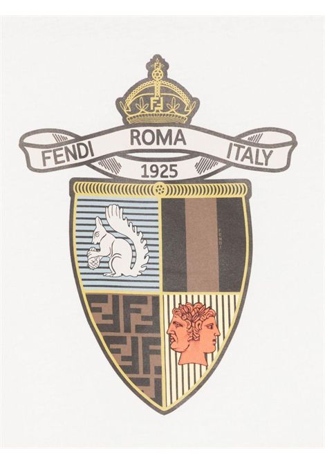 T-shirt bambino bianca in cotone FENDI | JMI481/MABIANCO