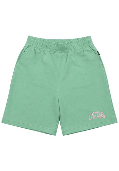 Shorts bambina verde in cotone GCDS | 548FVERDE