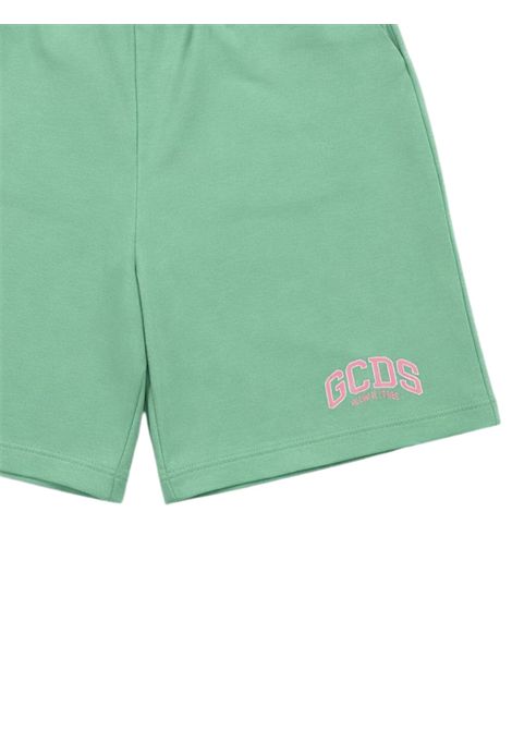 Shorts bambina verde in cotone GCDS | 548FVERDE