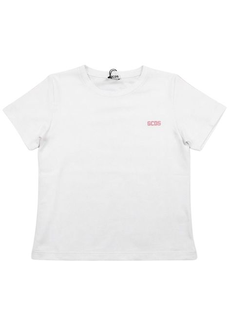 T-shirt bambina bianca in cotone GCDS | 558JBIANCO