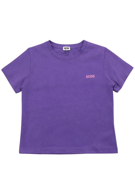 T-shirt bambina viola in cotone GCDS | 558JVIOLA
