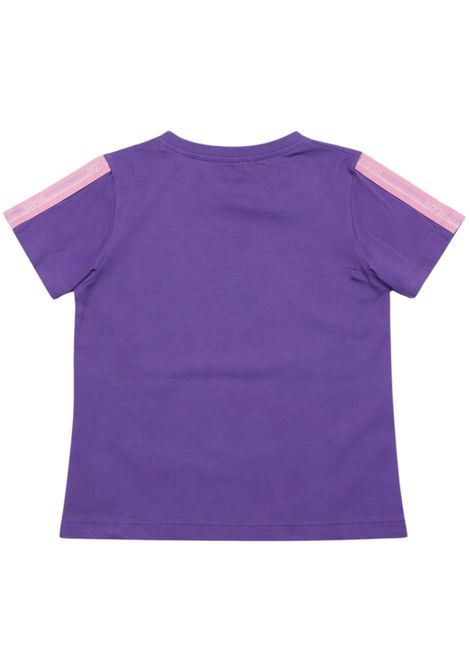 T-shirt bambina viola in cotone GCDS | 558JVIOLA