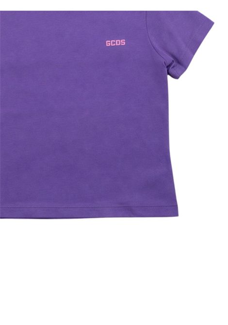 T-shirt bambina viola in cotone GCDS | 558JVIOLA