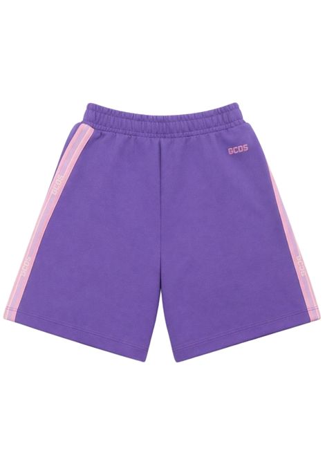 Shorts bambina viola in cotone GCDS | 562FVIOLA