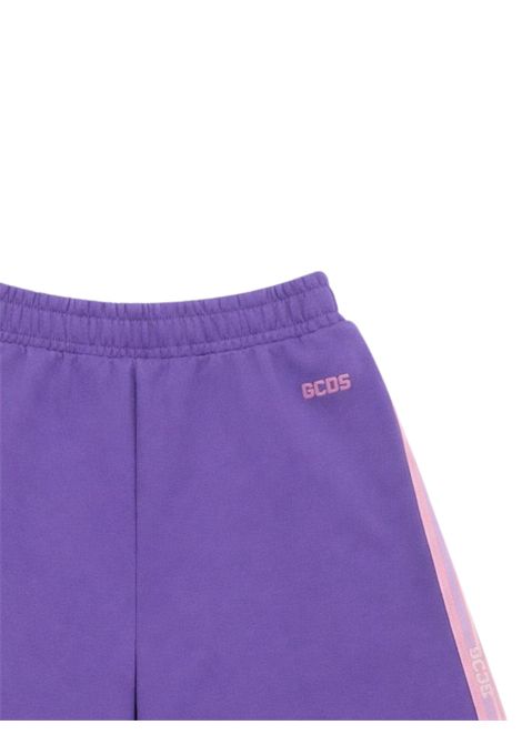 Shorts bambina viola in cotone GCDS | 562FVIOLA