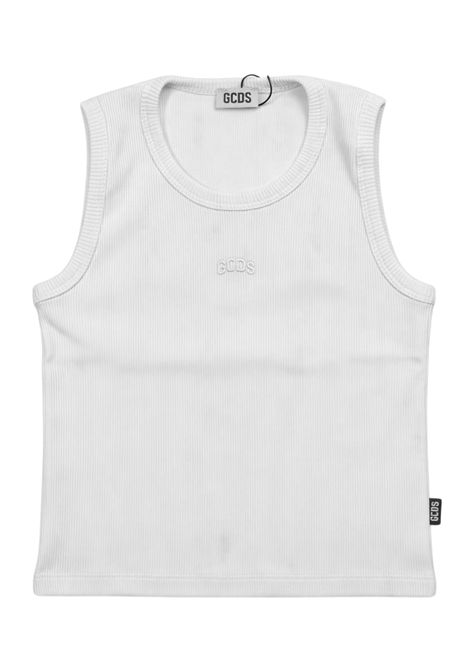 Canotta bambina bianca in cotone GCDS | 571TBIANCO