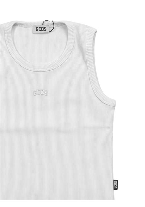 Canotta bambina bianca in cotone GCDS | 571TBIANCO