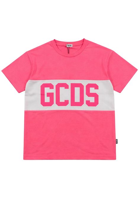 T-shirt unisex fucsia in cotone GCDS | 585JFUCSIA