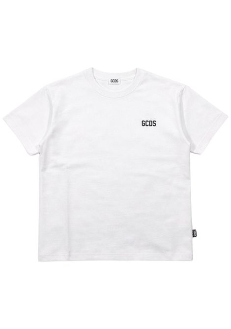 T-shirt unisex bianca in cotone GCDS | QC587JBIANCO