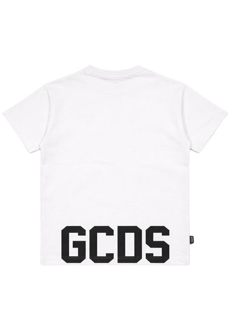 T-shirt unisex bianca in cotone GCDS | QC587JBIANCO