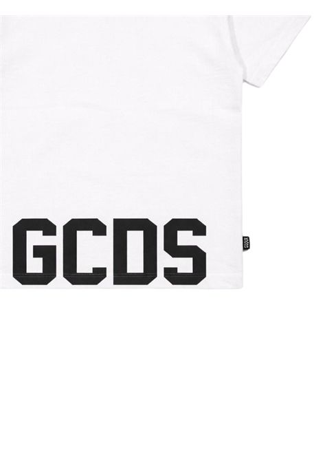 T-shirt unisex bianca in cotone GCDS | QC587JBIANCO