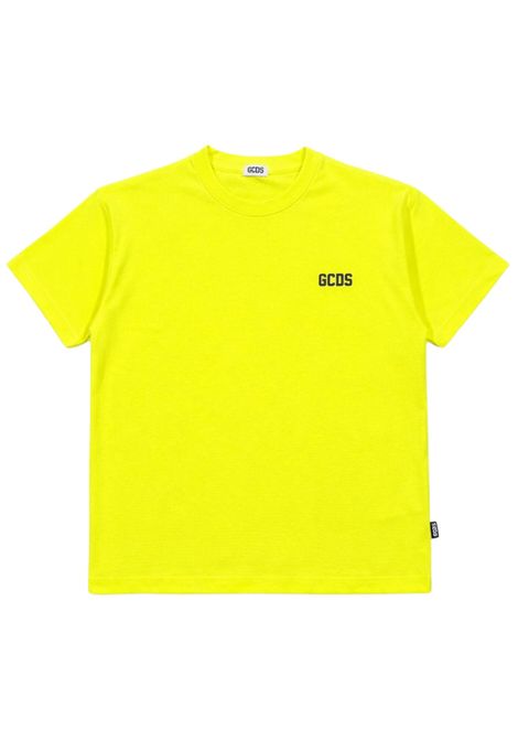 T-shirt unisex giallo fluo in cotone GCDS | QC587JGIALLO FLUO