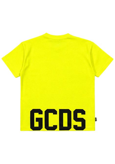 T-shirt unisex giallo fluo in cotone GCDS | QC587JGIALLO FLUO