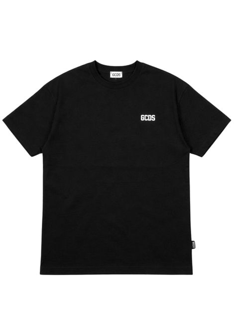 T-shirt unisex nera in cotone GCDS | QC587JNERO