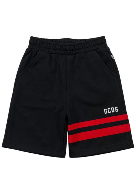 Bermuda unisex nero in cotone GCDS | QL594FNERO