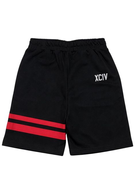 Bermuda unisex nero in cotone GCDS | QL594FNERO