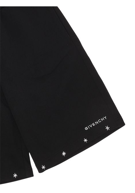 Black cotton Bermuda shorts for children GIVENCHY | 30710/CENERO