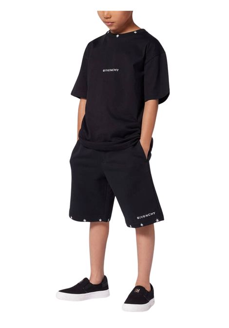 Black cotton Bermuda shorts for children GIVENCHY | 30710/CENERO