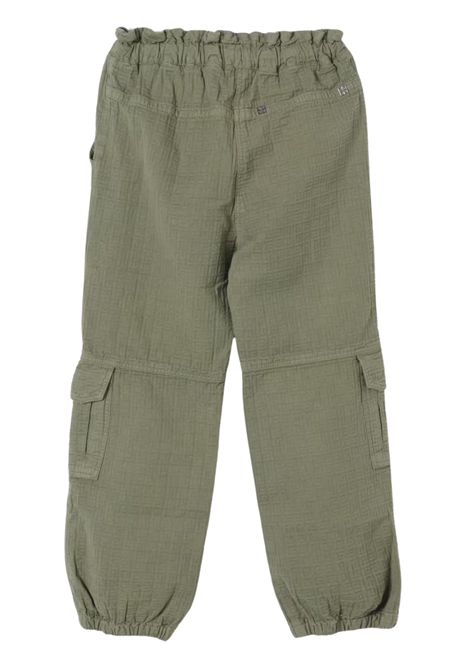 Pantalone bambina verde in cotone GIVENCHY | H30407/DELVERDE