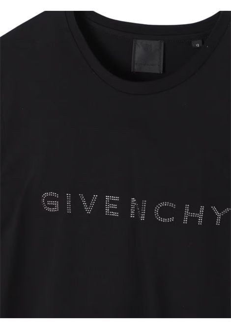 Black cotton t-shirt for girls GIVENCHY | H30429/MANERO
