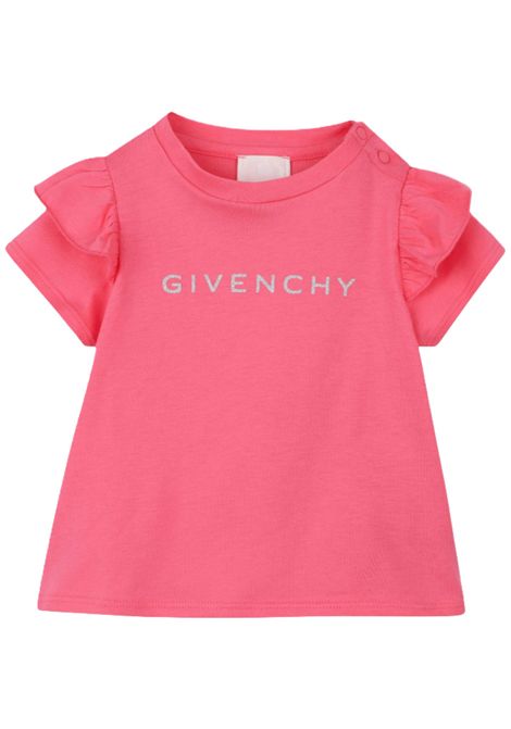 Pink cotton baby T-shirt GIVENCHY | H30664/CEROSA