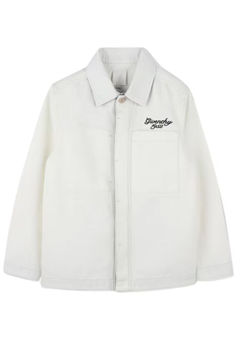 Sand-colored cotton shirt for children GIVENCHY | H30684/MASABBIA