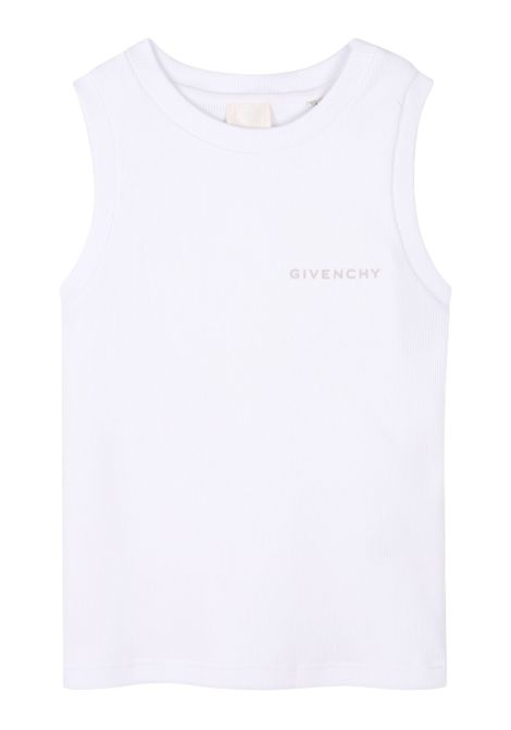 Unisex white cotton tank top GIVENCHY | H30724/MABIANCO