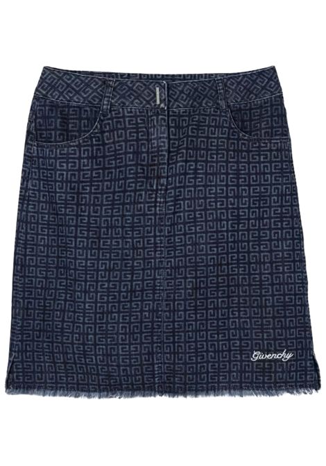 Gonna bambina in cotone denim GIVENCHY | H30762/CEDENIM