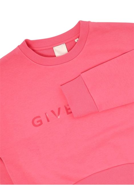 Pink cotton sweatshirt for girls GIVENCHY | H30773/CEROSA