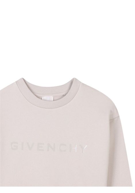 Beige cotton sweatshirt for girls GIVENCHY | H30773/MABEIGE
